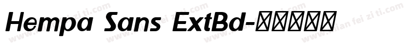 Hempa Sans ExtBd字体转换